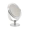 Home Details 7" Black Dual Sided 10X Magnification Rubberized Vanity Mirror